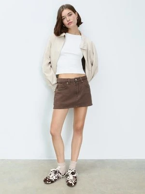 Stradivarius D62 Spódnico-spodnie denim  Brązowy