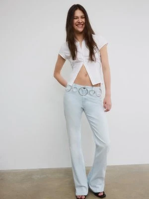 Stradivarius D67 Jeans slim bootcut  JASNONIEBIESKI DENIM