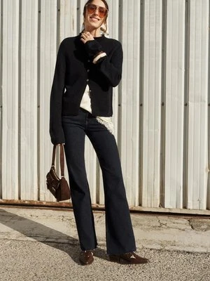 Stradivarius D74 Jeansy dzwony z rozcięciem  WYBLAKŁY DENIM