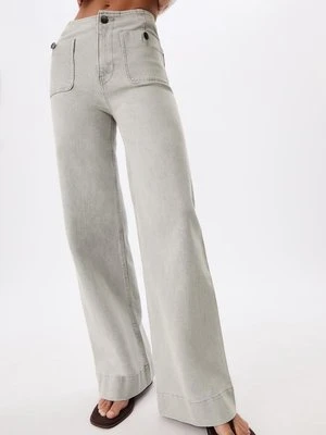 Stradivarius D77 Jeansy minimalistyczne z kieszeniami  PERŁOWOSZARY DENIM