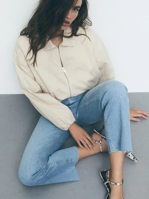 Stradivarius D78 Dżinsy cropped dzwony  ŚREDNIOJASNY NIEBIESKI DENIM