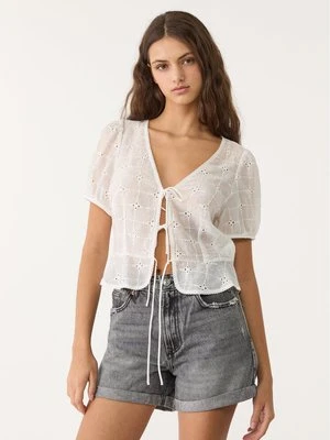 Stradivarius D83 Spodenki mom fit  Średni szary