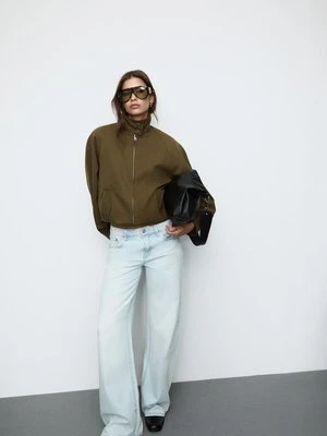 Stradivarius D91 Jeansy low wide leg  JASNONIEBIESKI DENIM