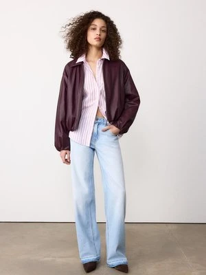 Stradivarius D91 Jeansy z niskim stanem i szerokimi nogawkami  ŚREDNIOJASNY NIEBIESKI DENIM