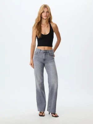 Zdjęcie produktu Stradivarius D92 jeansy o prostym kroju typu wide leg  CIEMNOSZARY DENIM