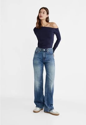 Stradivarius D92 jeansy o prostym kroju typu wide leg  Denim