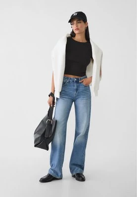 Stradivarius D92 jeansy o prostym kroju typu wide leg  Denim