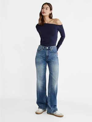 Stradivarius D92 jeansy o prostym kroju typu wide leg  Denim