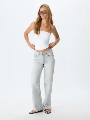 Stradivarius D92 Straight wide  PERŁOWOSZARY DENIM