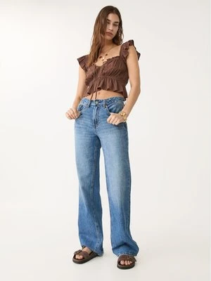 Zdjęcie produktu Stradivarius D92 jeansy o prostym kroju typu wide leg  Średni niebieski