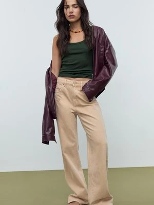 Stradivarius D92 Jeans straight wide  Kamień