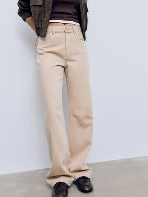 Stradivarius D92 Jeansy straight wide  Kamień