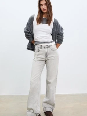 Stradivarius D92 Straight wide  PERŁOWOSZARY DENIM