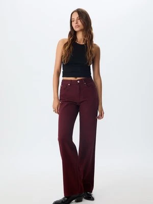 Stradivarius D92 Straight wide  Wiśniowy