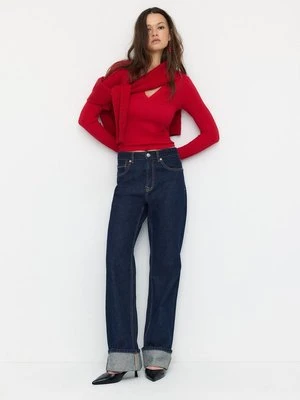 Stradivarius D92 Straight wide  WYBLAKŁY DENIM