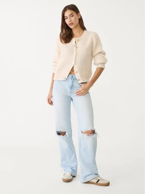 Stradivarius D92 jeansy o prostym kroju typu wide leg  Denimowy średni Light Blue