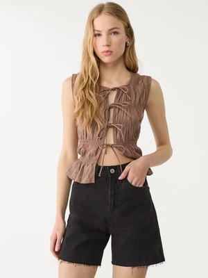 Stradivarius D93 Jeansowe spodenki o długim kroju  CZARNY DENIM