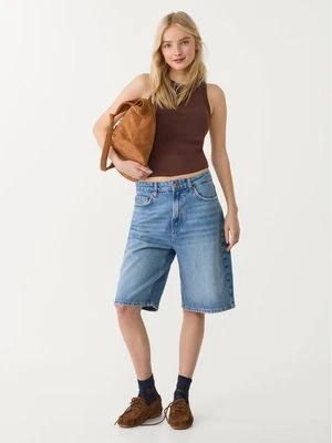 Stradivarius D95 Bermudy typu jortsy  Jasnoniebieski