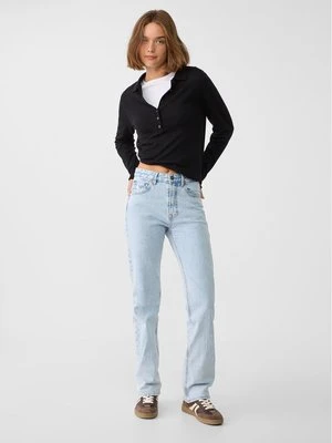 Stradivarius D98 proste jeansy w stylu vintage  Denim