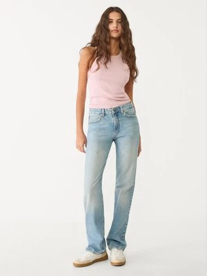 Stradivarius D98 proste jeansy w stylu vintage  Granatowy/wyblakły niebieski