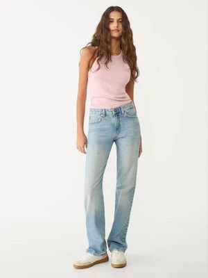 Stradivarius D98 proste jeansy w stylu vintage  Granatowy/wyblakły niebieski