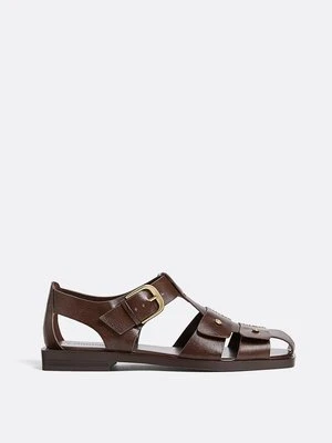 Stradivarius Damskie sandały rzymianki  BRĄZOWY