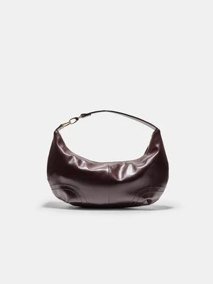 Stradivarius Długa torba z przeszyciami  Brązowy