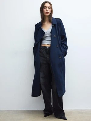 Stradivarius Długi, lejący się trencz  Morski