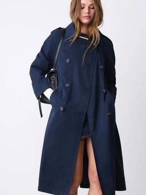 Stradivarius Długi, lejący się trencz  Morski