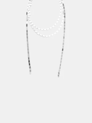 Stradivarius Długi naszyjnik z łańcuszkiem  Szary