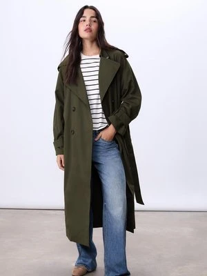 Stradivarius Długi trencz oversize