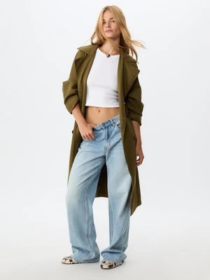Stradivarius Długi, luźny trencz oversize