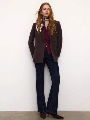 Stradivarius Dopasowana marynarka w paski  Brązowy