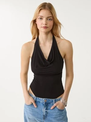 Stradivarius Drapowane body  Czarny