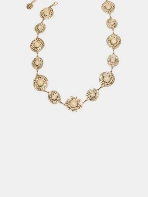 Stradivarius Dwukolorowy metalowy element paska  Złoty