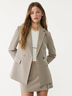 Stradivarius Dwurzędowa marynarka slim  Brązowy