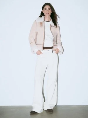 Stradivarius Dwustronna kurtka o regularnym kroju  Ecru