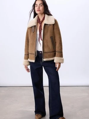 Stradivarius Dwustronna kurtka o regularnym kroju  Beżowy