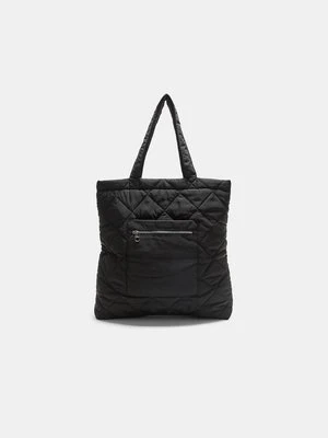 Stradivarius Dwustronna pikowana torba shopper  Czarny