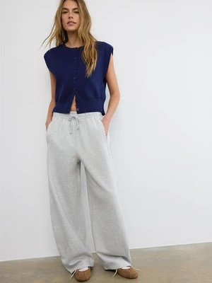 Stradivarius Dzianinowa kamizelka z poduszkami na ramionach  Błękit elektryczny