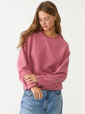 Stradivarius Dzianinowa koszulka z okrągłym dekoltem  Pastelowy róż