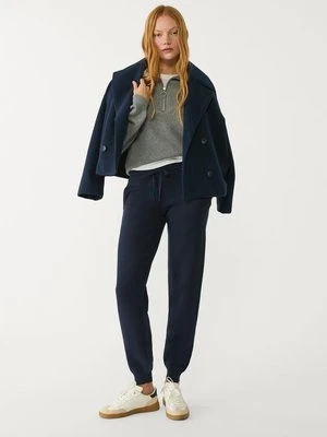 Stradivarius Dzianinowe spodnie jogger  Morski