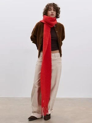 Stradivarius Dzianinowy kardigan z szerokimi rękawami  Brązowy