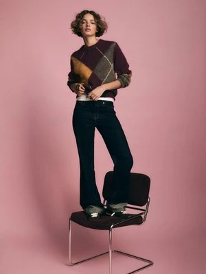 Stradivarius Dzianinowy sweter w romby