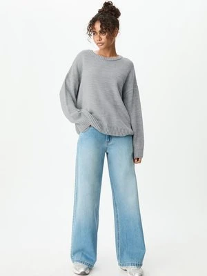 Stradivarius Jersey punto cuello redondo  Popielaty