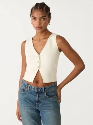 Zdjęcie produktu Stradivarius Dzianinowy top z guzikami  Ecru