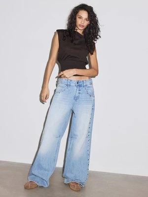 Stradivarius Dzianinowy top z paskiem  Brązowy