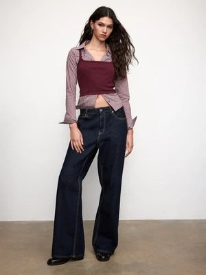 Stradivarius Elastyczny top na ramiączkach  BAKŁAŻANOWY