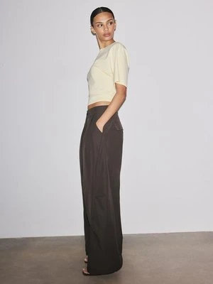 Stradivarius Eleganckie spodnie barrel  Brązowy