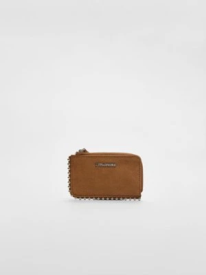 Stradivarius Etui na karty z koralikami  Jasny wielbłądzi